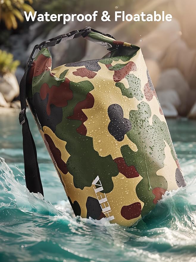 HEETA Waterproof Dry Bag for Women Men, 5L/10L/20L/30L/40L Roll Top Lightweight Dry Storage Bag Backpack with Emergency Whistle for Travel, Kayaking, Boating, Camping, Beach, Cruise Ship Essentials