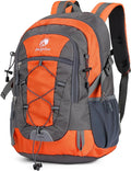 25L Small Hiking Backpack with Chest Strap for Men Women, Waterproof Travel Backpack Day Pack, Lightweight Padded Hiking Daypacks for Camping Traveling Outdoor Sports, Orange