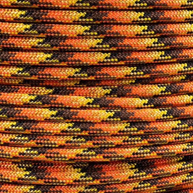 Paracord Planet 550 Camping Collection – Type III Paracord for Outdoor Enthusiasts - Campfire 25 Feet