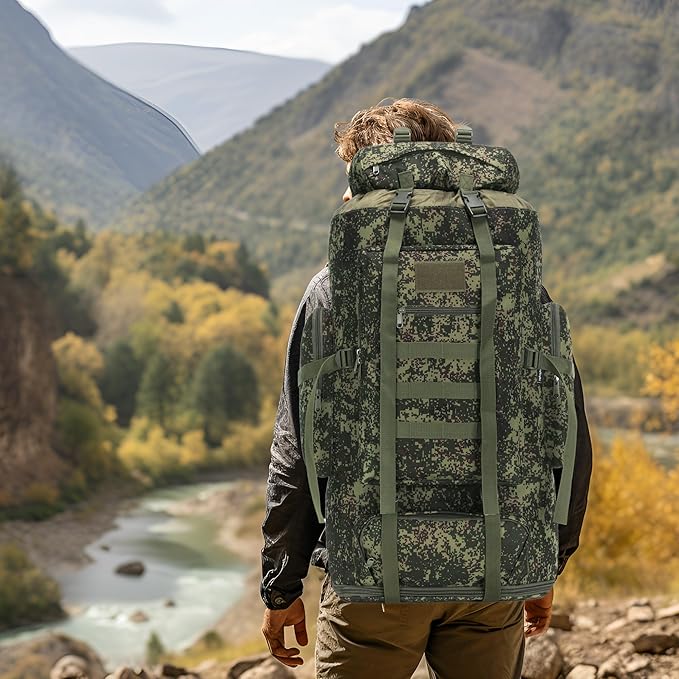 Hiking Backpack for Men 70L/100L Camping Backpack Military Rucksack Molle 3 Days Assault Pack for Climbing | Camping Backpack, 3 Days Assault Pack, for Climbing