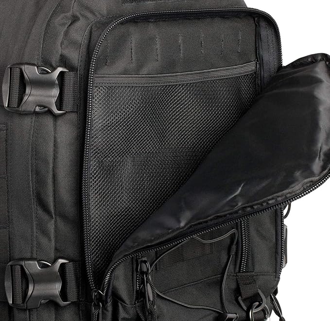 Miramrax Tactical Backpack Military Army Daypack - Assault Pack for Men Molle Backpacks Bug Out Bag 3 Day Pack for Hiking Camping Travel Hunting Rucksack Trekking Black