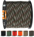 WEREWOLVES 650lb Paracord/Parachute Cord - 9 Strand Paracord Rope - 100', 200' Spools of Parachute Cord, Type III Paracord for Camping, Survival