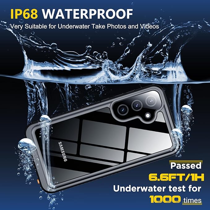 SPIDERCASE Designed for Samsung Galaxy S25 Case Waterproof,Built-in [ Screen + Camera Lens Protector][IP68 Underwater] Full Protection Heavy Duty Shockproof Anti-Scratched Phone Case, Green