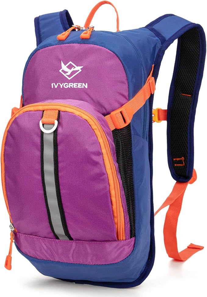 Ivygreen Kids Hydration Backpack, Hiking Backpack for Boys or Girls with 1.5L Water Bladder