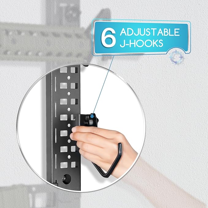 Adoreal Modularity Gun Wall Mount, Hold Up 120LBS Gun Rack for Wall with 6 Mounting J-Hooks, Rifle Shotgun Rack with Molle-Hole Hanging Plate 31.8" x 22" Tactical Gear Wall Mount Functional Mount
