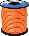 emma kites Hollow UHMWPE Braided Cord 1.3mm, 1.6mm, 2mm Spliceable for Tent Guyline Tarp Hammock Ridgeline Whoopie Sling Bear Bagging for Camping Backpacking