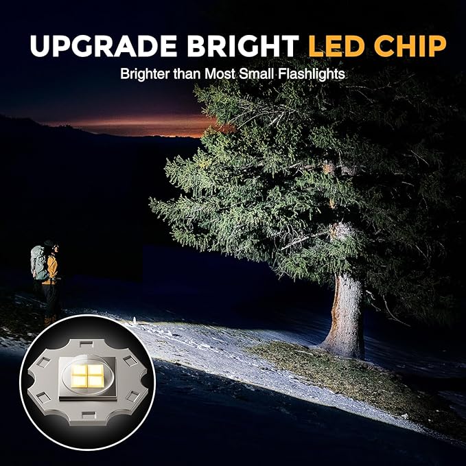 BUCASA 3 Pack Rechargeable Flashlights High Lumens, Brighter Small Flashlight Powerful Tactical Flashlights Rechargeable, Waterproof LED Flashlight with 3 Modes Zoomable for Camping Emergency