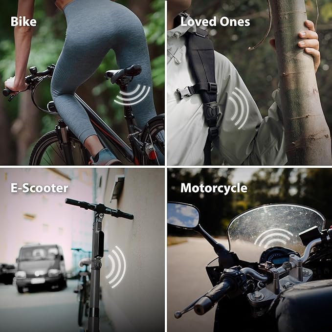 BONE Bike Air Tracker Tag Strap, Hidden Bicycle GPS Tracker Case for Apple Tag, Ultra-Lightweight Scratch-Free & Waterproof Silicone Holder, Anti-Theft Seatpost Mount for Mountain Bikes & Scooters