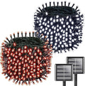 Solar Christmas String Lights Outdoor Waterproof 2PK 500LED 180FT Twinkle Lights, IP65 Waterproof Solar Powered LED Fairy Light with 8 Modes for Christmas Tree Wedding Garden Decoration, Red & White