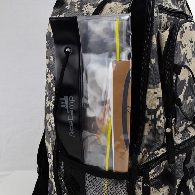 AceCamp Waterproof Map Case Holder, Watertight Map Carrier, Transparent Dry Bag Protector Pouch for Camping, Hiking, Documents, Electronics, Emergency, Outdoors