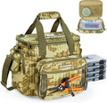 KastKing BaitSpace Fishing Tackle Bag With 4 Tackle Boxes & Removable Bait Binder, Water-Resistant Tackle Storage, Durable Fishing Gear, Adjustable Shoulder Strap