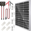 SOLPERK Solar Panel Kit 50W 12V, Waterproof Solar Battery Trickle Charger Maintainer + Smart MPPT Controller + Adjustable Mount Bracket for Boat Car RV Motorcycle(Without Mounting Bracket)