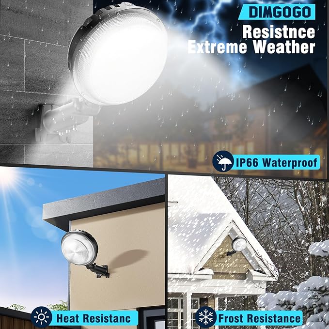 150W LED Barn Light, 20000LM Dusk to Dawn Outdoor Yard Light with Photocell, IP66 Waterproof, 1200W MH/HPS Equivalent, Aluminum Housing Outside Security Flood Lighting for Garage Farmhouse