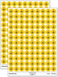 Compass Rose Nautical Star Navigation Map 200+ Round Stickers - Gloss Finish - 0.50" Size - Yellow
