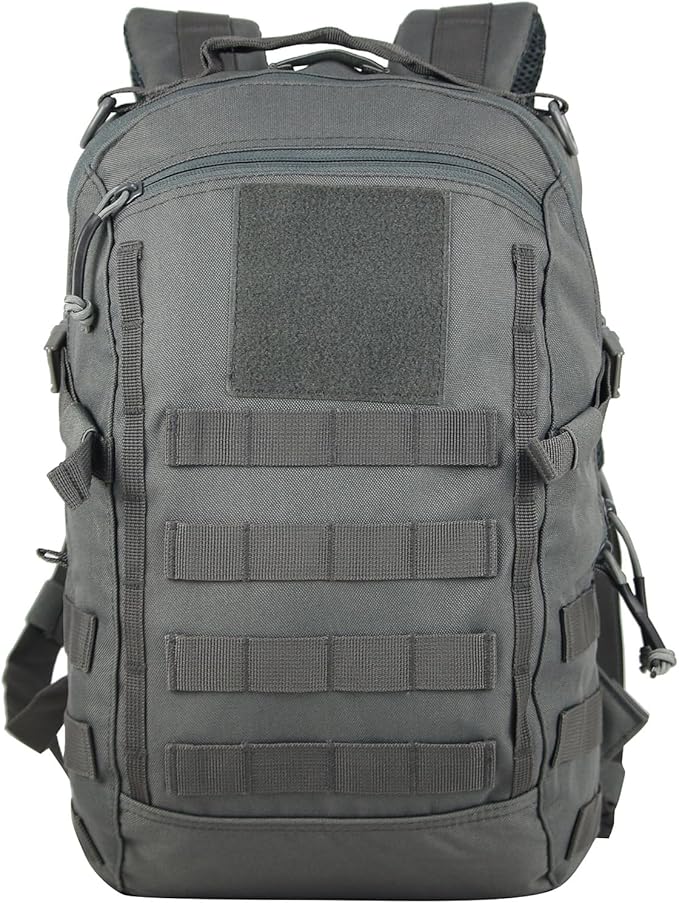 Miramrax 12L Small Backpack Day Pack - Mini Tactical Backpacks Military Daypack Molle Bag Rucksack Bug Out Bag for Hiking (Grey)