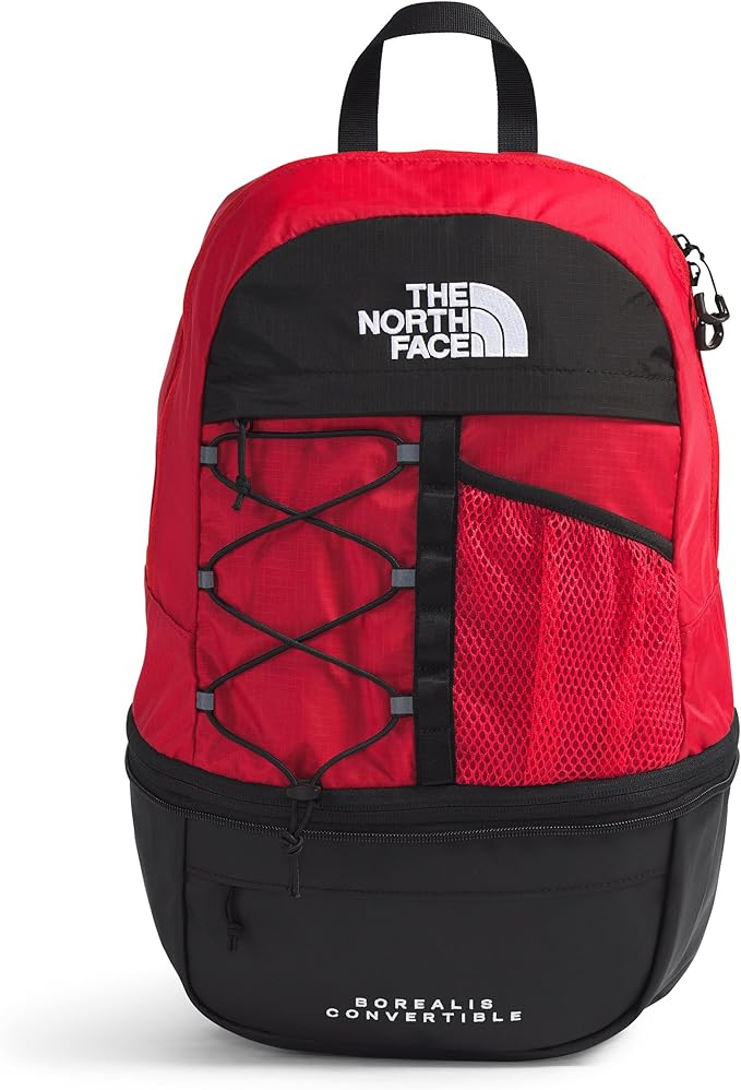The North Face Borealis Convertible Pack - Commuter Laptop Backpack, Removable Lumbar Pack, Water Repellent Finish, TNF Red/TNF Black, One Size
