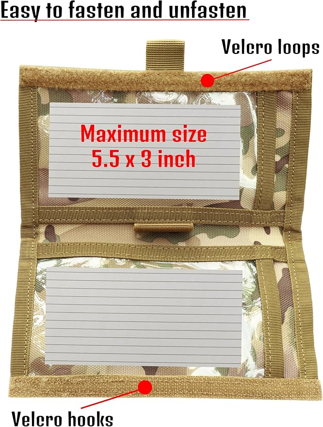 Underalert Tactical Wristband Dope Card Holder Sniper Data Book Quarterback Sleeve Wrist Coaches Football Play Wristbands Youth Flag Armband Sports Coach Playbook Adult