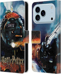 Head Case Designs Officially Licensed Harry Potter Hogwarts Express Prisoner of Azkaban II Leather Wallet Case Compatible with Apple iPhone 17 Pro