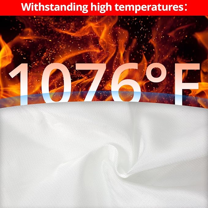 SecuCaptain Emergency Fire Blanket for Home - 47.2"x71" X-Large Flame Retardant Blankets with Fireproof Tabs for House Camping Kitchen Fire Protection Survival Safety