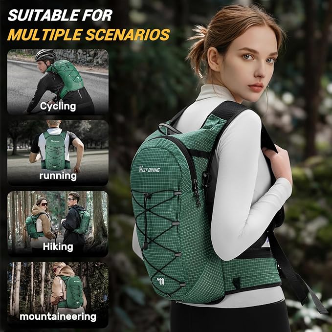 Lightweight Hydration Backpack with 2L Water Bladder Running Hydration Vest Backpack Specialized Hydration Pack for Cycling, Hiking, and Mountaineering