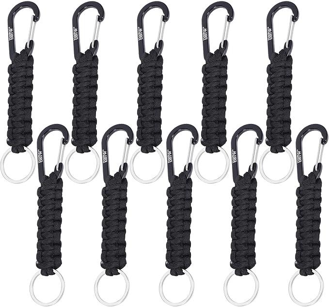 EOTW Paracord Keychain for Men Women Paracord Carabiner Backpack Keychain with Aluminum Clip for Camping Hiking Outdoor Gear