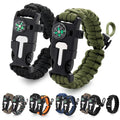 Paracord Bracelets for Men and Women – Adjustable Survival Paracord Bracelet with 10 ft Nylon Survival Cord, Flint Fire Starter, Compass, Whistle & Scraper – Gear for Camping, Hiking, Fishing & Travel