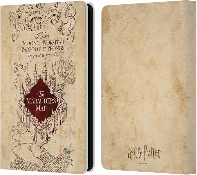 Head Case Designs Officially Licensed Harry Potter The Marauder's Map Prisoner of Azkaban II Leather Wallet Case Compatible with Kindle Paperwhite 5 (2021)