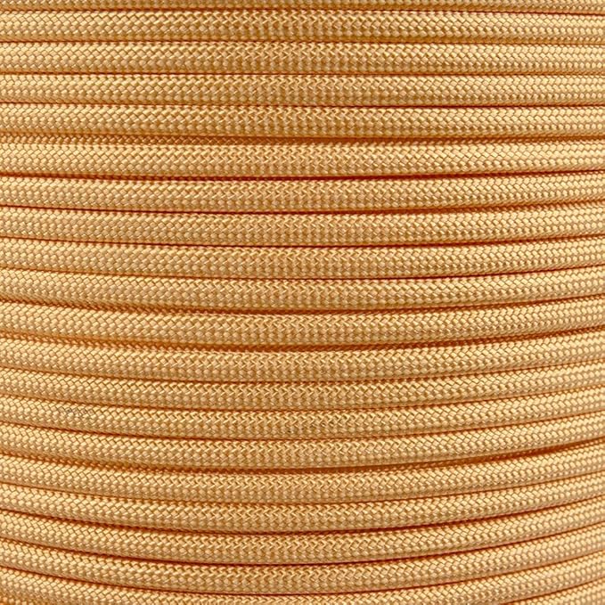 Paracord Planet Solid Color 550lb Paracord – 7 Strand Type III Nylon Cord for Indoor and Outdoor Tasks – Amber Gold (10 ft)