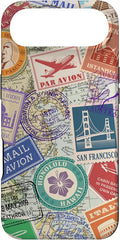 World Map Travel Passport Stamps Postage Stamp Case for iPhone Air