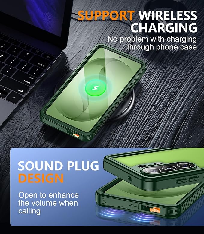 Temdan Designed for Samsung Galaxy S26 Ultra Case Waterproof, Built-in Lens & Screen Protector Military Grade Shockproof Dropproof IP68 Underwater Full Body Phone Case for Galaxy S26 Ultra 6.9"-Green