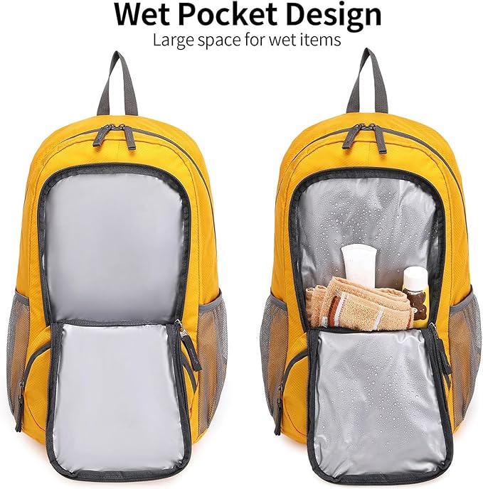 FENGDONG 35L Lightweight Foldable Waterproof Packable Travel Small Hiking Backpack Daypack for men women
