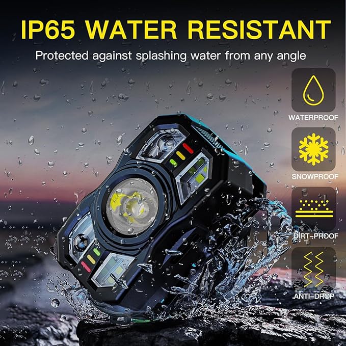 KunHe 20 Pack led Rechargeable Headlamp Flashlight Headlight Motion Sensor 10 Mode for Outdoor Camping Gear Hiking Fishing Running Cycling Headlight Emergency Lights for Home
