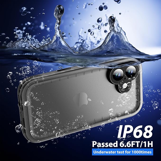 SPORTLINK for iPhone 17 Case - IP68 Waterproof Military Protective Full Body Heavy Duty Shockproof 360 Sealed Dustproof with Camera Screen Protector Phone Cover for iPhone 17 6.3" Black