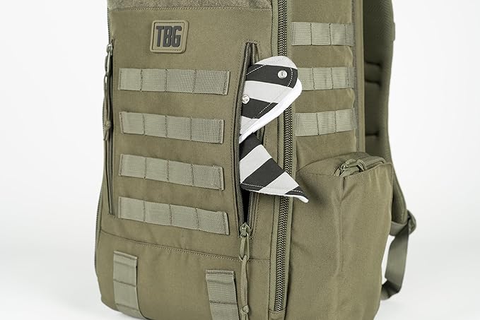 Tactical Baby Gear Daypack Tactical Diaper Bag Backpack for Dads - MOLLE compatible, Built-in Changing Mat, Stroller Straps (Ranger Green 4th Gen)