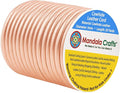 Mandala Crafts Round Genuine Rose Gold Leather Cord for Jewelry Making – 3mm Cowhide Leather Rope String Lace for Kumihimo – 20 Yards Cowhide Craft Cording Spool