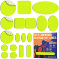 Down Jacket Repair Patch Kit, Outdoor Gear Tenacious Repair Tape, Self Adhesive Fabric Patches for Clothes, Waterproof Ripstop Nylon Fabric Patch for Puffer Jacket, Coat, Tent (18 Pcs, Green)