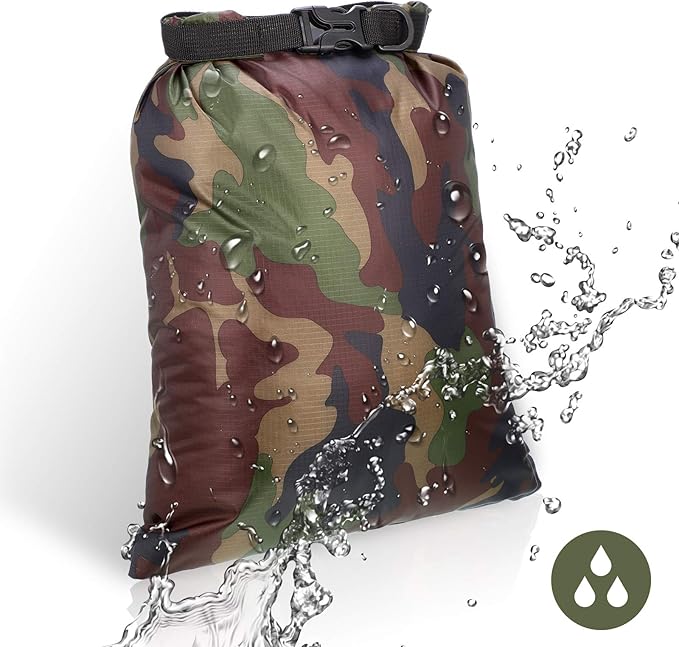 Shappy 6/12 Pcs Waterproof Dry Bags, Lightweight Outdoor Waterproof Dry Stuff Sacks 15/8/5/4/3/2 L and Long Adjustable Shoulder Strap for Kayaking Rafting Boating Hiking Camping