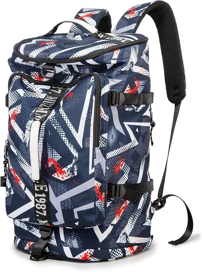 Gym Duffle Bag Waterproof black Laptop Backpack Suitable for Hiking, Fishing, Travel 40L Large Capacity Trendy Cool Lightweight Backpack for Men and Women