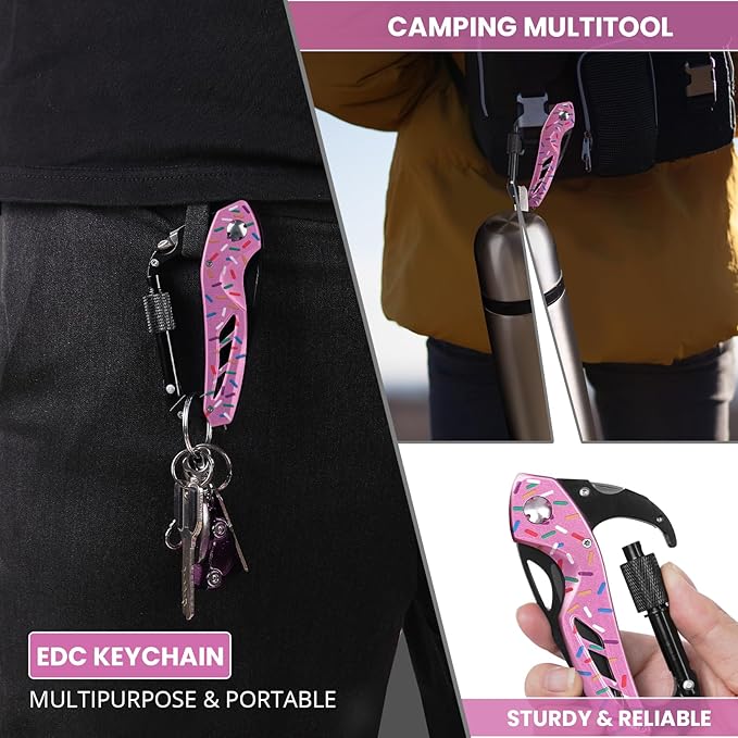 FUNBRO Multitool knife, Gifts for Women Wife (Donut)