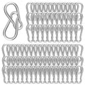 Carabiner, Heavy Duty Galvanized Steel Spring Snap Hook Carabiner Clips with 110LBS Holding Capacity, Ideal for Outdoor, Hammock, Swing and Travel (M4 1.6Inch, 400PCS)