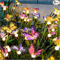 TONULAX Solar Garden Lights - 6 Pack Swaying Butterfly Light, Swaying in The Wind, Solar Outdoor Lights, Yard Patio Pathway Decoration, High Flexibility Iron Wire & Realistic Butterflies (6 Pack)