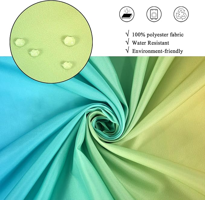 Rainbow Shower Curtain, Children Colorful Rainbow Kid Girls Cute Bathroom Curtain Waterproof Fabric Machine Washable with Hooks, 60" Wx72 L