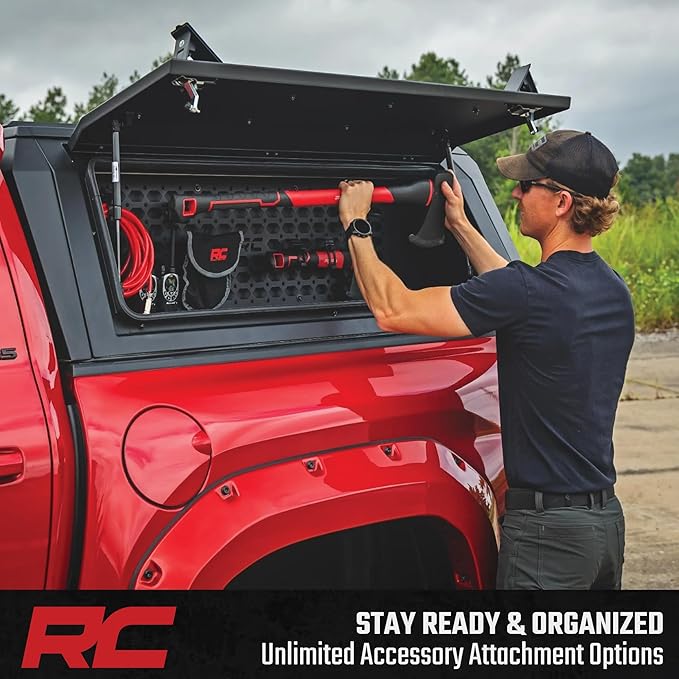 Rough Country Bed Cap Molle Panel Side Bin (Drivers Side) - Fits RC Bed Caps for Toyota Tacoma (2024–2026)