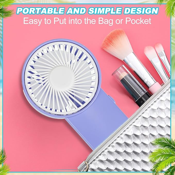 Sumind 72 Pcs Small Personal Portable Fan Mini Handheld Bulk 1 Speed Electric Cute Battery Powered for Neck Lash Makeup Women Men Travel Camping Indoor Outdoor Summer (4 Colors)