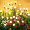Solar Lights Outdoor(8 Pack,64 LEDs),Solar Lights Outdoor Waterproof for Garden Decor,4 Modes Firefly Light for Outdoor Decor,Big Bulb High Lumens Patio Decor,Sway by Wind,Gardening Gifts for Women