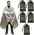 Sierra Madre Emergency Mylar Thermal Space Blanket for Survival – Waterproof Safety Shelter Retains 90% Body Heat – Ultralight & Compact Gear for Camping, First Aid & Prepper Supplies