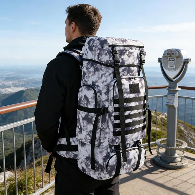 Hiking Backpack for Men 70L/100L Camping Backpack Military Rucksack Molle 3 Days Assault Pack for Climbing | Camping Backpack, 3 Days Assault Pack, for Climbing