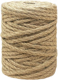 Vanhench Jute Rope 5MM (1/5 inch) 106 ft 6Ply Twisted Heavy Duty and Thick Twine Rope Bulk for Crafts Projects Cat Scratcher Post Tree Gift Wrapping Arts & Crafts Home Decoration Packing Christmas