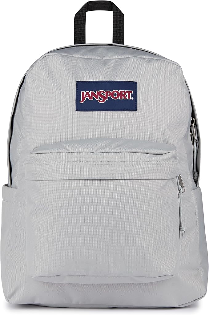 JanSport SuperBreak Plus Backpack with Padded 15-inch Laptop Sleeve and Integrated Bottle Pocket - Spacious and Durable Daypack for Work and Travel - Grounded Grey