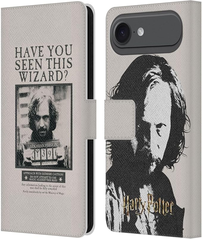 Head Case Designs Officially Licensed Harry Potter Sirius Black Poster Prisoner of Azkaban II Leather Wallet Case Compatible with Apple iPhone 17 Air